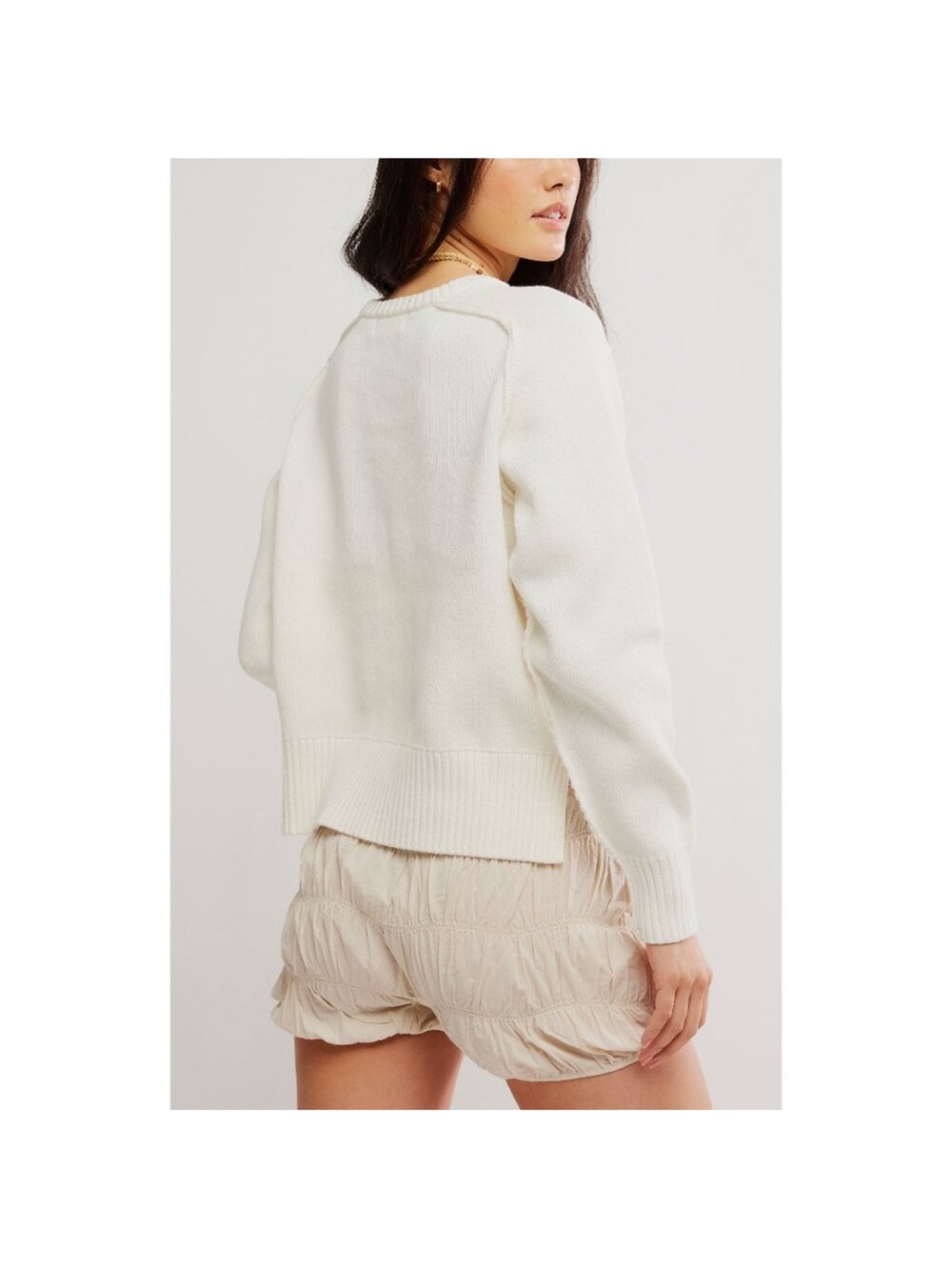 Free People Spring Street Pullover Summer Sweater/White  NWT 🌷Size Small